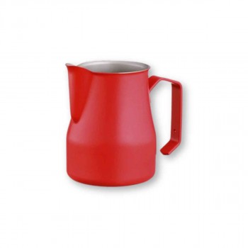 Pitcher Para Arte Latte Acero Roja